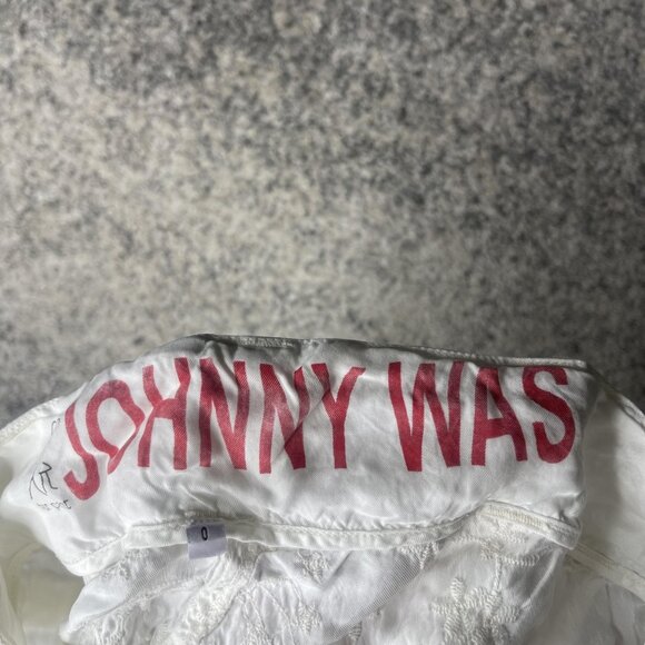 Johnny Was Shorts Womens 0 White Embroidered Eyelet Cargo Boho Festival Summer - Picture 5 of 8